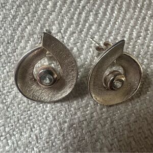 Elegant 925 Silver Swirl Earrings from Poland